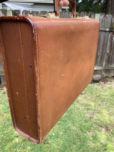 VTG COACH 0655-301 Tanned Leather Hard Sided Briefcase ATTACHÉ USA 4”Presto Lock - Picture 11 of 24