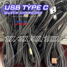 10FT Extra Long USB Type C Power Cable Fast Charger Cord For Samsung Android Lot