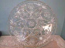 ANCHOR HOCKING EAP GLASS 13 1/2" PLATTER STAR OF DAVID EXCELLENT