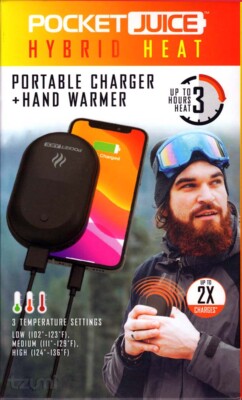 tzumi Pocket Juice Hybrid Heat 5200mAH Portable Charger Hand