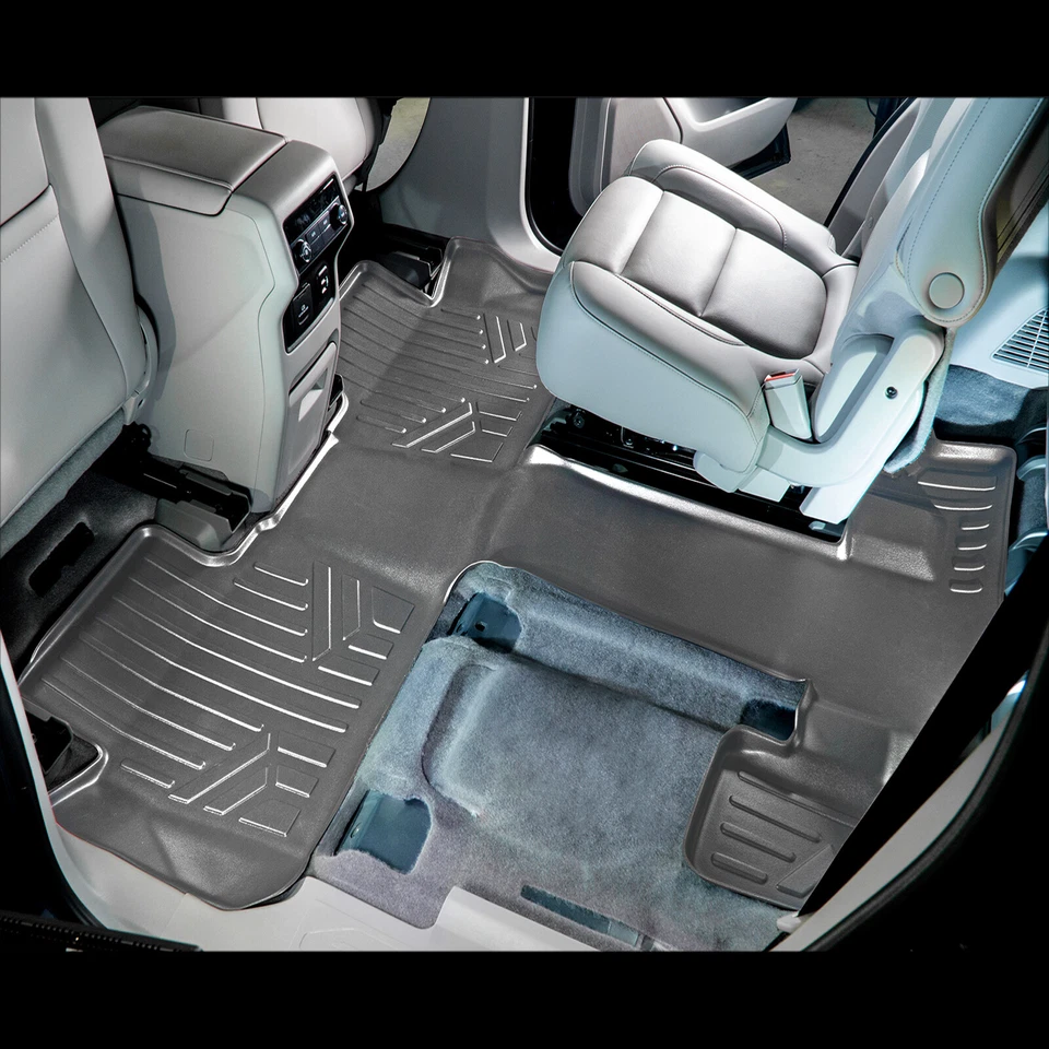 SMARTLINER Custom Fit Floor Mats 3 Row Liner Set Gray OEM 2017-2021 GMC Acadia - Image 4 of 4