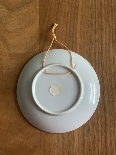 5 Stück! Kleiner Vintage Wandteller Teller Vogel Zeisig Goldrand 10 cm. Wie Neu - Bild 2 von 12