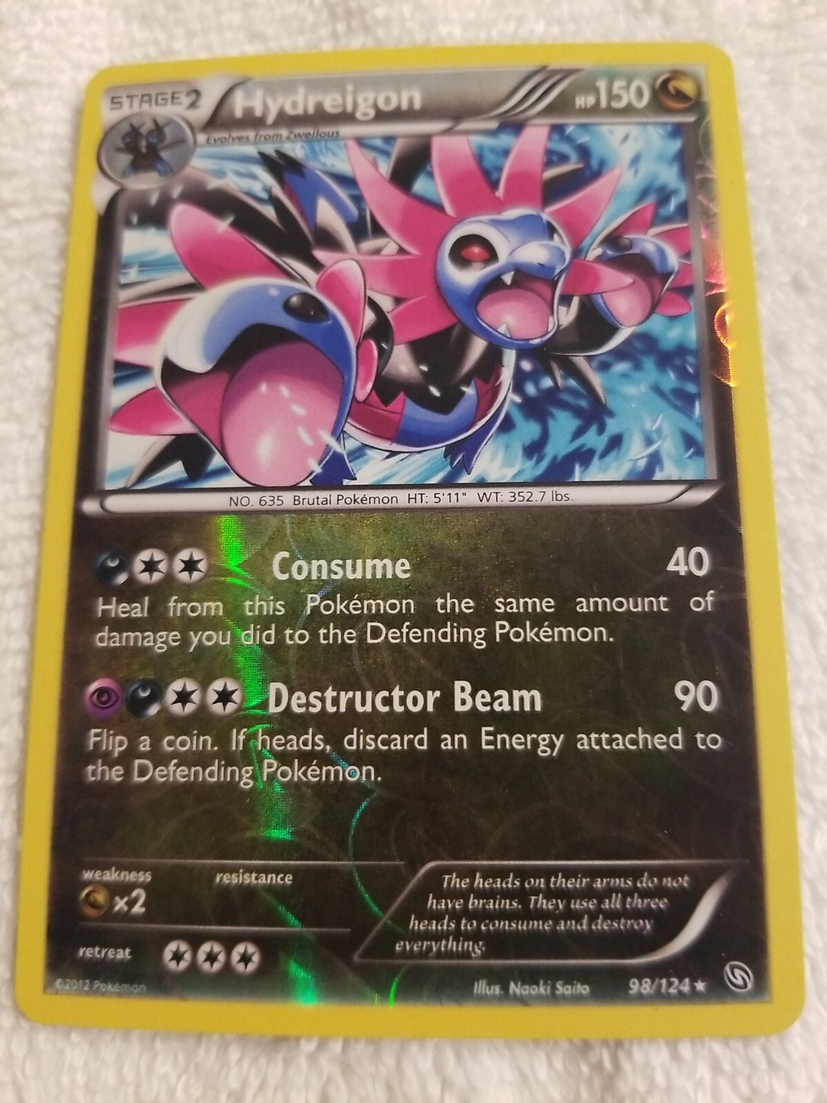 Hydreigon Cosmos Holo 98/124 Dragons Exalted LP/P Pokemon Card