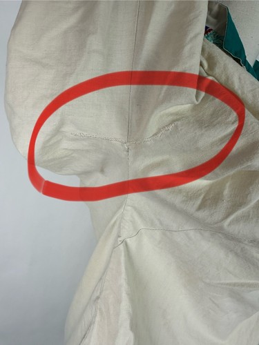 Vintage 50s Patio Blouse S Colorful Ribbon Trim Ricrac 3/4 Sleeve Mexican FLAWS - Picture 14 of 16