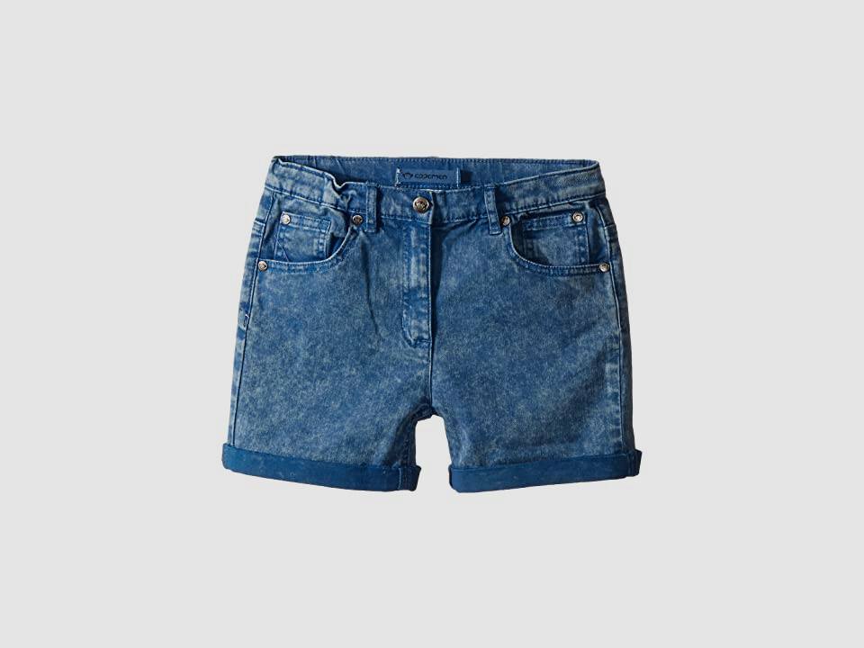 $40 Appaman Girl's Kid's Blue Jean Casual Cotton Denim Cuffed Hem Shorts Size 8