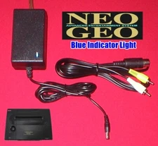 10V AC Adapter Power Supply W/LED & AV Cable for SNK Neo Geo AES PRO-POW 3 NEW