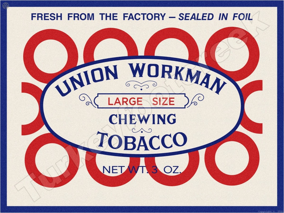 workman tobacco Vintage 1930s NOS Union Chewing Sample Foil Pack Unused MINT perfect for quick access to tools or other necessities Issued by American Tobacco Company