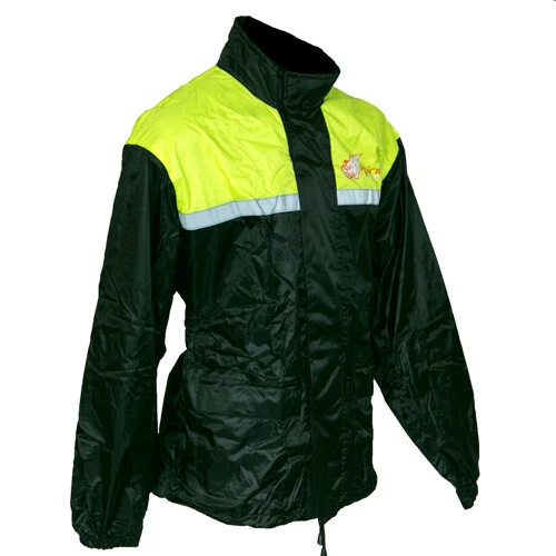 Fluro Motorcycle Rain Jacket 100% Water Proof Size S-M | eBay