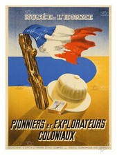 EXPO PIONNERS EXPLORATEURS COLONIAUX Rwrp-POSTER 45x60cm d'une AFFICHE VINTAGE