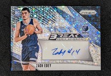 2024-25 Panini Prizm Zach Edey Rookie Disco Fast Break Auto RC #FBRZEG Grizzlies