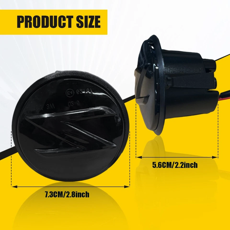 For 03-09 Nissan 350z Z33 09-20 370Z Z34 LED Side Marker Turn Signal Lights 1-10 - Image 4 of 4