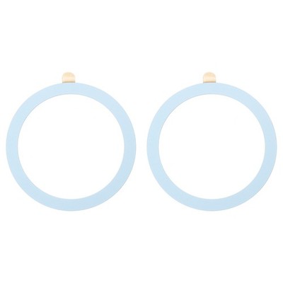 55x0.4mm(ODxT) Universal Wireless Metal Ring Sticker, 2 Pack, Sky Blue