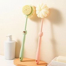 3 Pack Long Handle Shower Body Brush Dual Sided Exfoliating Back Cleaner