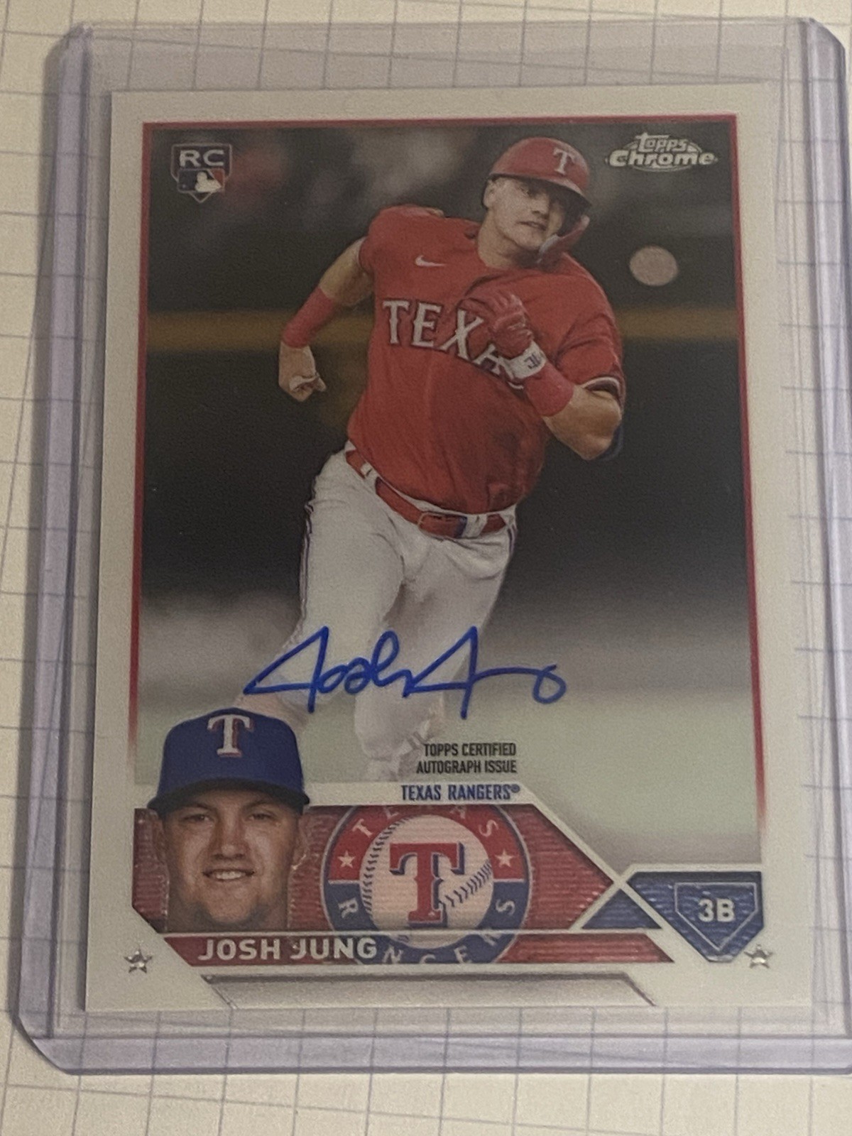 2023 Topps Chrome #RA-JJ Josh Jung Rookie Base Auto Rangers