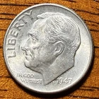 1947 P Roosevelt Dime, 90% Silver