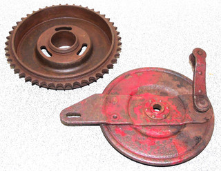 P&M PANTHER EARLY M100 600cc RIGID REAR BRAKE DRUM SPROCKET BRAKE PLATE VINTAGE
