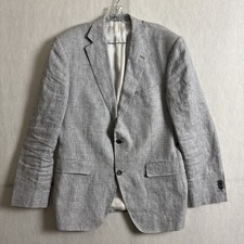Suitsupply Men's 52 Gray Pure Linen Tessuti Sondrio 2 Button Blazer Jacket