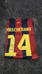 Javier Mascherano Hand Signed Barcelona FC Nike Soccer Jersey / Beckett COA