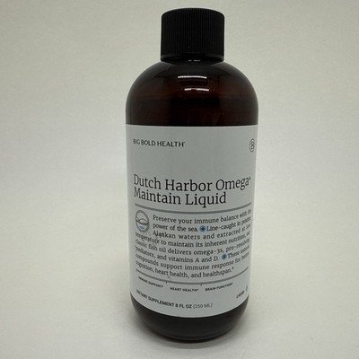 Big Bold Health Dutch Harbor Omega Maintain Liquid 8 fl oz EX 10/26 Immune Heart