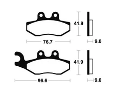 46454 - compatibile con VESPA PRIMAVERA 125 3V S ABS 125 2020 Pastiglie freno or