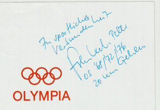 Peter Frenkel D LA 20 km Gehen OS 1972/1 OS 1976/1 Org. Sig.