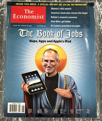 The Economist The Book of Jobs Jan 2010 Apple Computer Steve Jobs iPad Cover