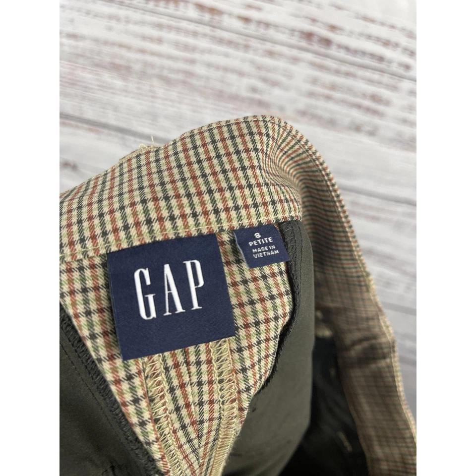 GAP Skirt Womens 8 Petite Plaid Pencil Front Slit Career Pockets Office Workwear - Image 4 of 4