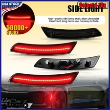 1-10xsmoke Red Led Front Rear Side Marker Light For Chevrolet Camaro 2016-2023
