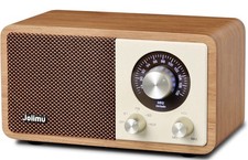 Vintage FM Radio Bluetooth Speaker with Rechargeable Battery Small Desk HD Radio