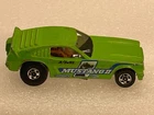 Vintage 1969 Hot Wheels Blackwall Show Hoss Mustang II Funny Car Green Hong Kong