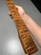 AAAA Stainless steel 22fret Roasted flame Maple Electric Guitar Neck Satin