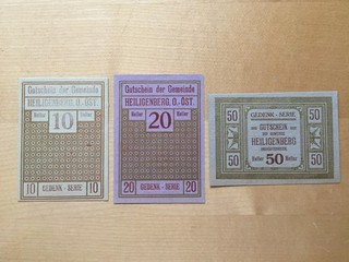 HEILIGENBERG: 10 20 50 chiaro retro stampa oro