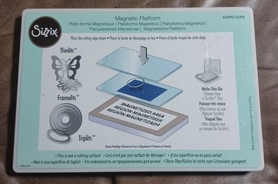 SIZZIX MAGNETIC PLATFORM FOR WAFER THIN DIES THINLITS FRAMELITS--9'' x 6'' x 1/2''
