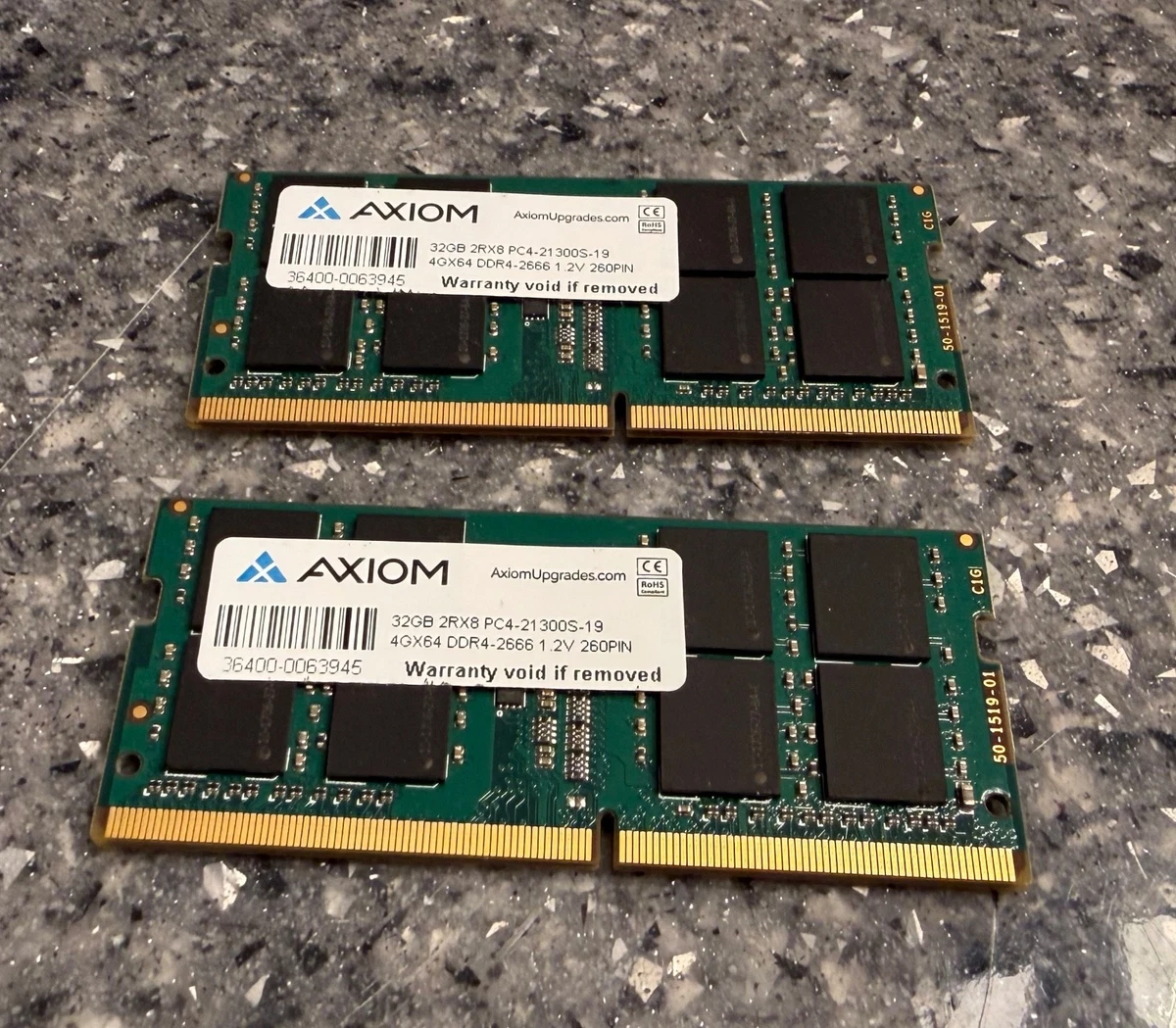 25+ PC4-21300 (DDR4-2666) Bus Speed Computer RAM 64 GB Total