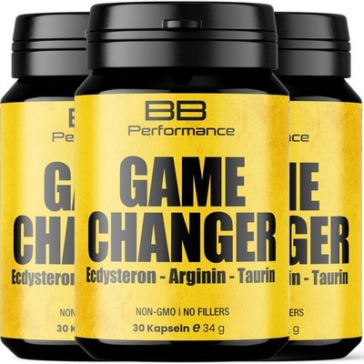3er Pack - BB Performance GAME CHANGER   Ecdysteron · Arginin · Taurin