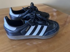 ADIDAS Samba Indoor Soccer Shoes Kids Youth Black White Size 12K