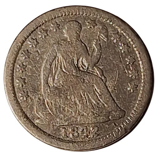 1842-O Seated Liberty Half Dime – New Orleans – Early Date Silver Coin #987