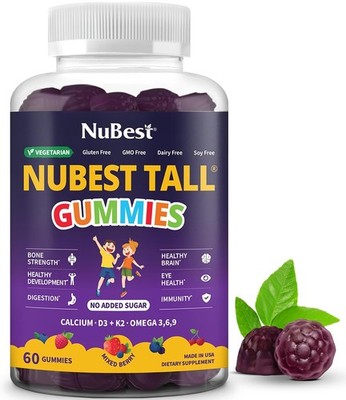 Knochenstärke Gummis für Kinder Alter 2+ Immunität Verdauung Gesundheit Nahrungsergänzungsmittel