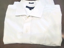 Tommy Hilfiger Dress Shirt Size 16 1/2- 36/37 White Ling Sleeve Pre-owned