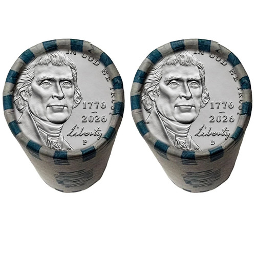 2026-P&D Semiquincentenial 1776~2026 Nickels 2  BU OBW ROLLS 