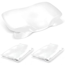 2 Pack Satin Pillowcase for Cervical Pillow, Contour Pillow Case Cover, White