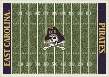 5x8 Milliken East Carolina Pirates NCAA Home Field Area Rug - Approx 5'4