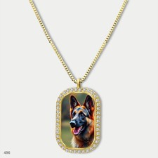 Gorgeous Cute German Shepherd Dog Breed Fashion Pendant Necklace Chain Printed D