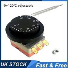 12V Adjustable Electric Fan Thermostat Switch Radiator Temperature Control-Probe