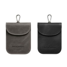 2 Pack Faraday Key Fob Protector Cover - Real Leather Premium Signal Blocking