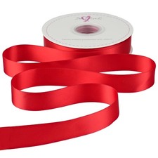 1 Inch Red Double Faced Satin Ribbon Floral Bouquets Bows Crafts 50 Yards