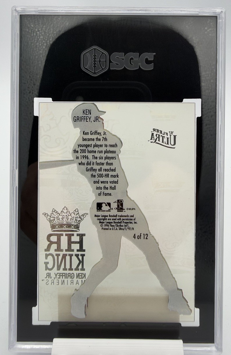 1997 Fleer Ultra HR King Ken Griffey Jr #4 of 12 SGC 9 Home Run Kings Low Pop view 4
