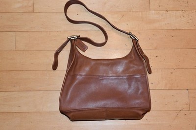 Coach Legacy Crescent 9718 Purse Tan Leather Flap Crossbody