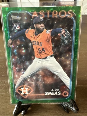 2024 Topps Update Series - Alex Speas #US222 Green Crackle Foilboard /499 (RC)