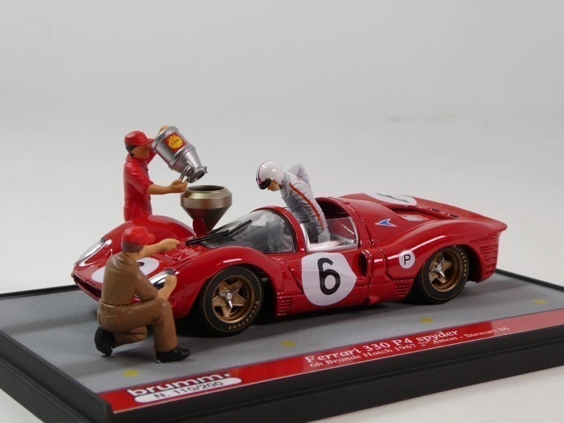 Brumm Ferrari 330 P4 Spyder #6 Amon Stewart 2nd 6h Brands Hatch 1967 1/43 S25/09 - Immagine 2 di 4